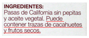 etiqueta ingredientes